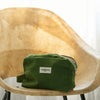 Trousse de toilette tissu verte